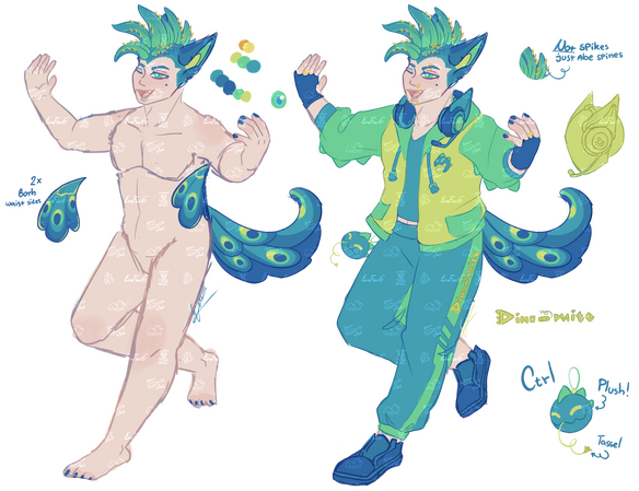 Colored Sketch + Outfit + Extras