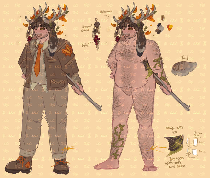 Colored Sketch + Outfit + Extras