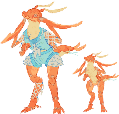 Colored Sketch Fullbody + Character Design
