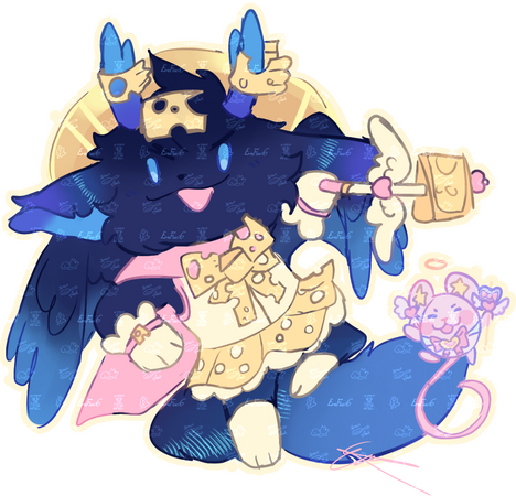 Colored Sketch Chibi + Pet